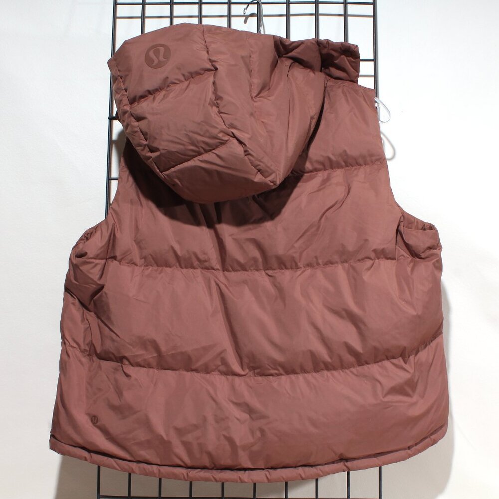 Womens Lululemon Wunder Puff 600 Down Filled Cropped Vest Size 12 Brown